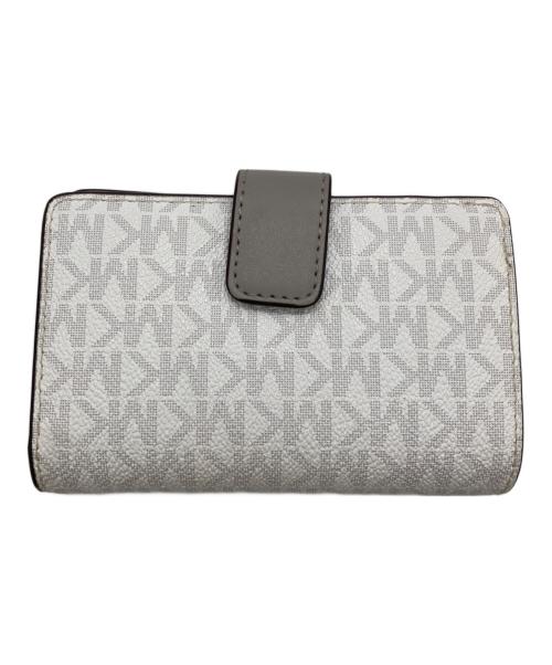 MICHAEL KORS（マイケル・コース）MICHAEL KORS (マイケル・コース) ビルフォールド ジップ コインウォレット ホワイトの古着・服飾アイテム
