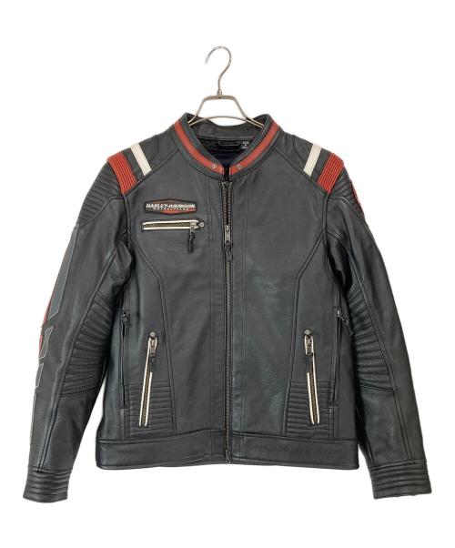 HARLEY-DAVIDSON（ハーレーダビッドソン）HARLEY-DAVIDSON (ハーレーダビッドソン) モーターサイクルジャケット ブラック×レッド サイズ:Ⅿの古着・服飾アイテム