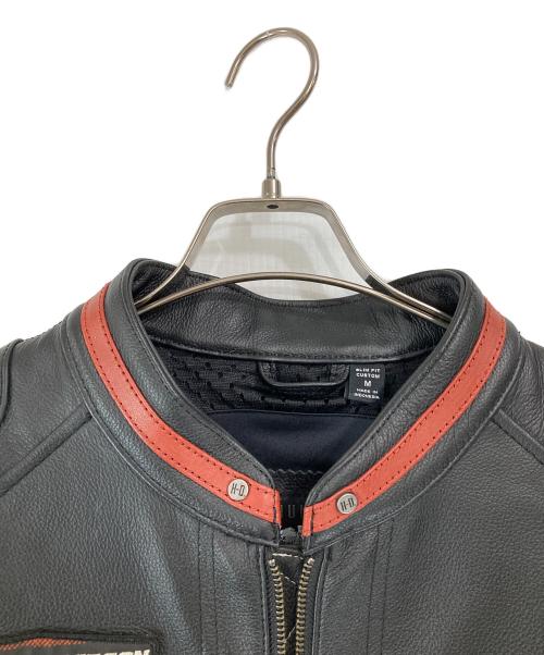 HARLEY-DAVIDSON（ハーレーダビッドソン）HARLEY-DAVIDSON (ハーレーダビッドソン) モーターサイクルジャケット ブラック×レッド サイズ:Ⅿの古着・服飾アイテム