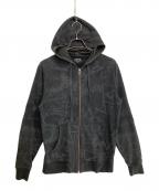 stussyステューシー）の古着「00's総柄ジップパーカー」｜グレー