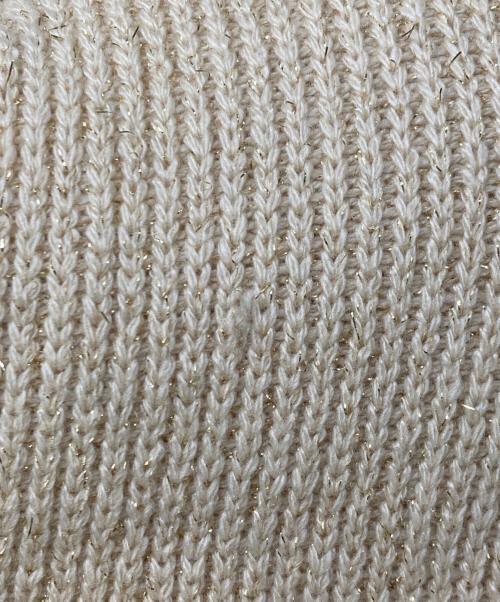 HERMES（エルメス）HERMES (エルメス) Hロゴラメニット帽 ベージュの古着・服飾アイテム