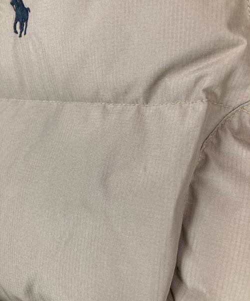 POLO RALPH LAUREN（ポロ・ラルフローレン）POLO RALPH LAUREN (ポロ・ラルフローレン) リップストップフーデッドダウンジャケット ベージュ サイズ:Lの古着・服飾アイテム