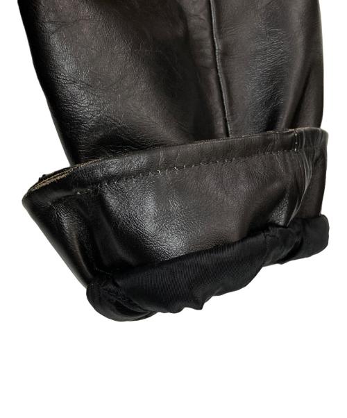 MM6 Maison Margiela（エムエムシックスメゾンマルジェラ）MM6 Maison Margiela (エムエムシックスメゾンマルジェラ) ハの字 5-ZIP LEATHER JACKET ブラック サイズ:Lの古着・服飾アイテム