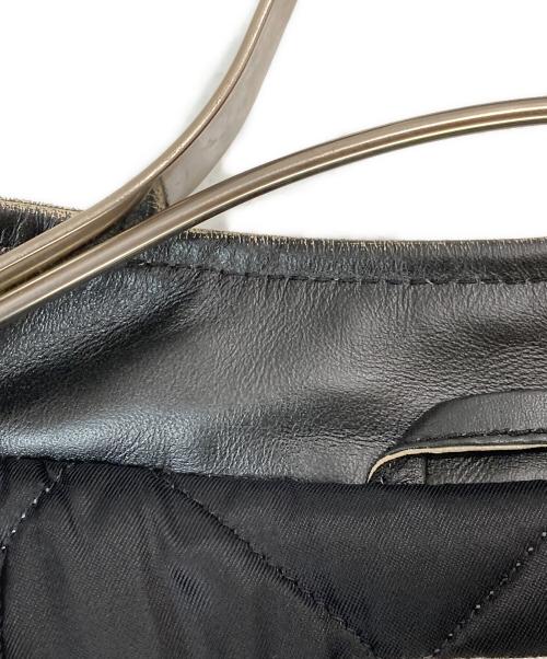 MM6 Maison Margiela（エムエムシックスメゾンマルジェラ）MM6 Maison Margiela (エムエムシックスメゾンマルジェラ) ハの字 5-ZIP LEATHER JACKET ブラック サイズ:Lの古着・服飾アイテム