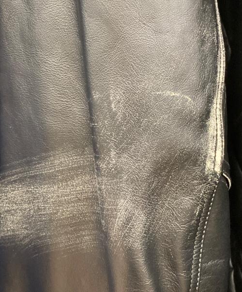 MM6 Maison Margiela（エムエムシックスメゾンマルジェラ）MM6 Maison Margiela (エムエムシックスメゾンマルジェラ) ハの字 5-ZIP LEATHER JACKET ブラック サイズ:Lの古着・服飾アイテム