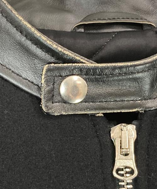 MM6 Maison Margiela（エムエムシックスメゾンマルジェラ）MM6 Maison Margiela (エムエムシックスメゾンマルジェラ) ハの字 5-ZIP LEATHER JACKET ブラック サイズ:Lの古着・服飾アイテム