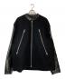 MM6 Maison Margiela（エムエムシックスメゾンマルジェラ）の古着「ハの字 5-ZIP LEATHER JACKET」｜ブラック