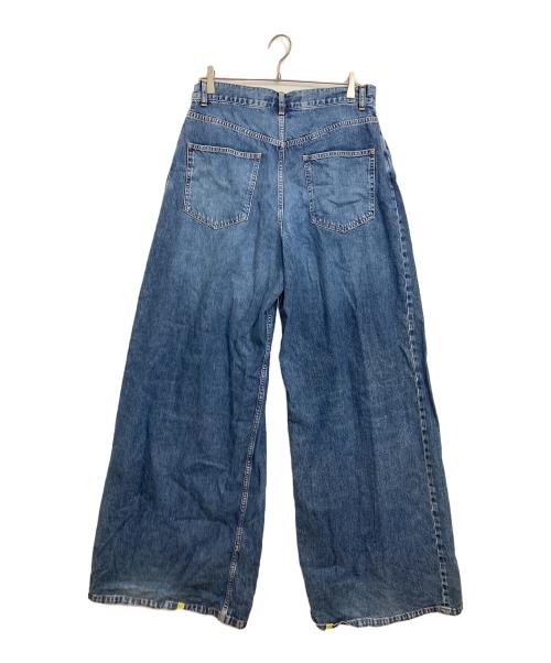 JOHN LAWRENCE SULLIVAN（ジョン ローレンス サリバン）JOHN LAWRENCE SULLIVAN (ジョン ローレンス サリバン) WASHED DENIM SUPER WIDE PANTS インディゴ サイズ:48の古着・服飾アイテム