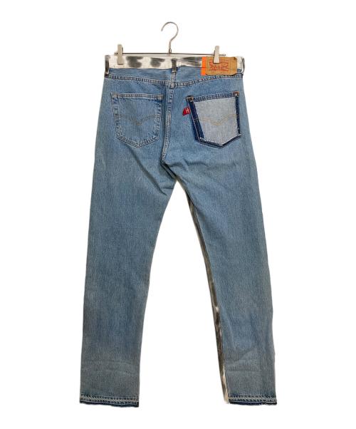 LEVI'S（リーバイス）LEVI'S (リーバイス) HERON PRESTON (ヘロンプレストン) 501リメイク切替デニムパンツ ブルー サイズ:W33の古着・服飾アイテム