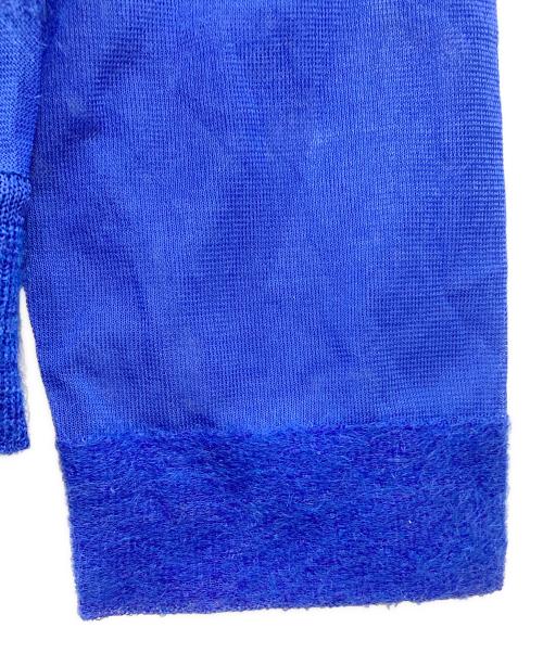 ISSEY MIYAKE（イッセイミヤケ）ISSEY MIYAKE (イッセイミヤケ) 異素材切替ハイネックニット ブルー サイズ:2の古着・服飾アイテム