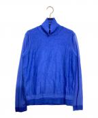 ISSEY MIYAKEイッセイミヤケ）の古着「異素材切替ハイネックニット」｜ブルー