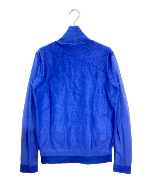 ISSEY MIYAKE（イッセイミヤケ）ISSEY MIYAKE (イッセイミヤケ) 異素材切替ハイネックニット ブルー サイズ:3の古着・服飾アイテム