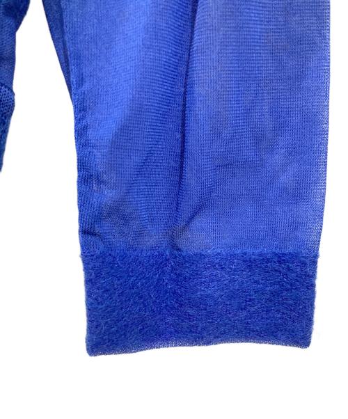 ISSEY MIYAKE（イッセイミヤケ）ISSEY MIYAKE (イッセイミヤケ) 異素材切替ハイネックニット ブルー サイズ:3の古着・服飾アイテム