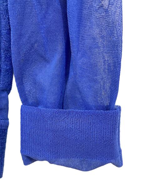 ISSEY MIYAKE（イッセイミヤケ）ISSEY MIYAKE (イッセイミヤケ) 異素材切替ハイネックニット ブルー サイズ:3の古着・服飾アイテム