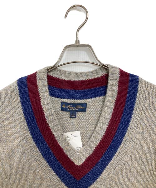 BROOKS BROTHERS（ブルックスブラザーズ）BROOKS BROTHERS (ブルックスブラザーズ) チルデンセーター グレー サイズ:Lの古着・服飾アイテム