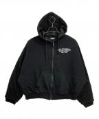 WILLY CHAVARRIAウィリーチャバリア）の古着「QUILTED LINED RAVE CULTURE ZIP」｜ブラック