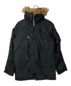 ALPHAアルファ）の古着「N-3Bタイプコート」｜ブラック