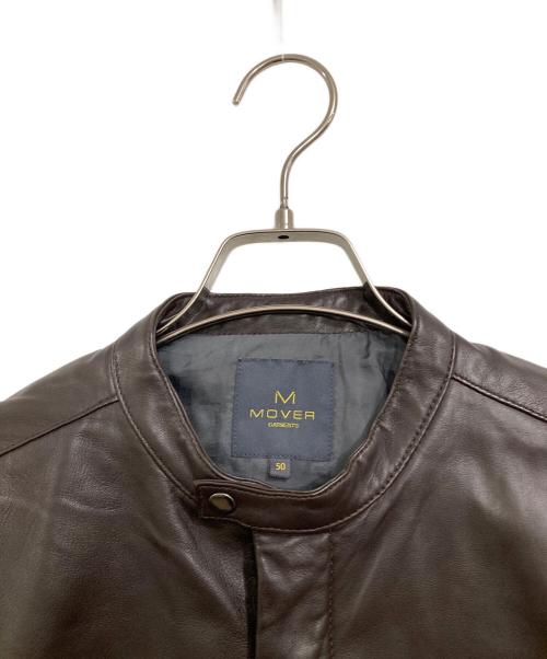 MOVER GARMENTS（ムーバーガーメンツ）MOVER GARMENTS (ムーバーガーメンツ) ラムレザーシングルライダースジャケット ブラウン サイズ:50の古着・服飾アイテム