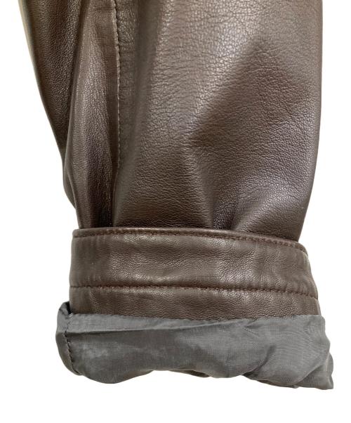 MOVER GARMENTS（ムーバーガーメンツ）MOVER GARMENTS (ムーバーガーメンツ) ラムレザーシングルライダースジャケット ブラウン サイズ:50の古着・服飾アイテム