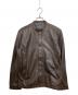 MOVER GARMENTS（ムーバーガーメンツ）の古着「ラムレザーシングルライダースジャケット」｜ブラウン