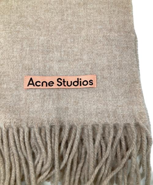 Acne studios（アクネ ストゥディオス）Acne studios (アクネ ストゥディオス) フリンジウールスカーフ　マフラー　ウールマフラー　 ベージュの古着・服飾アイテム