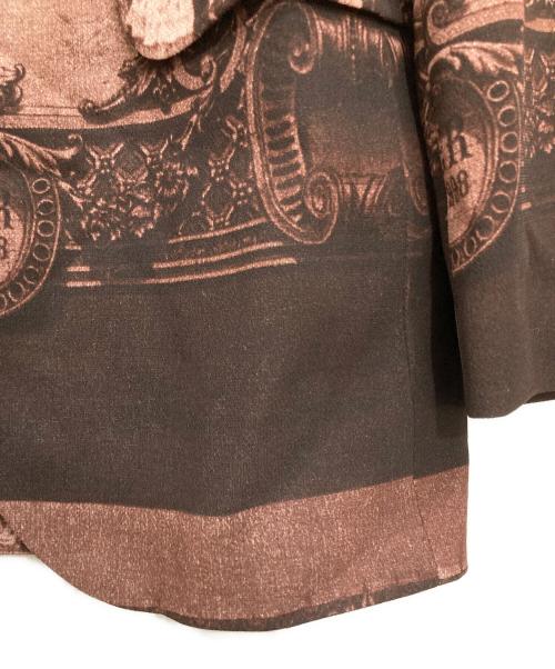 Jean Paul GAULTIER CLASSIQUE（ジャンポールゴルチエクラシック）Jean Paul GAULTIER CLASSIQUE (ジャンポールゴルチエクラシック) 総柄プリントジャケット ブラウン サイズ:40の古着・服飾アイテム