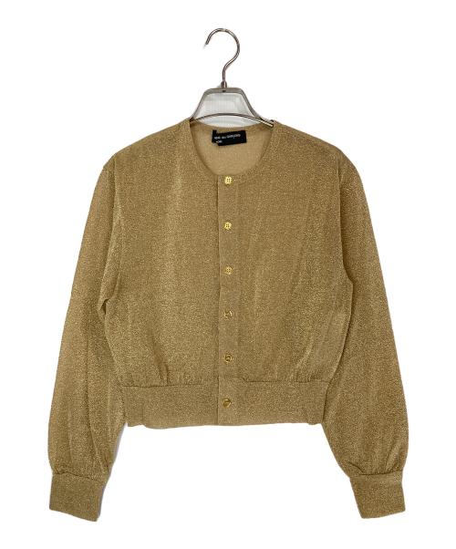 COMME des GARCONS NOIR（コムデギャルソン ノワール）COMME des GARCONS NOIR (コムデギャルソン ノワール) ラメシアーカーディガン ゴールド サイズ:不明の古着・服飾アイテム