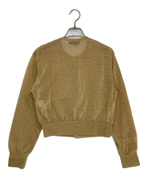 COMME des GARCONS NOIR（コムデギャルソン ノワール）COMME des GARCONS NOIR (コムデギャルソン ノワール) ラメシアーカーディガン ゴールド サイズ:不明の古着・服飾アイテム