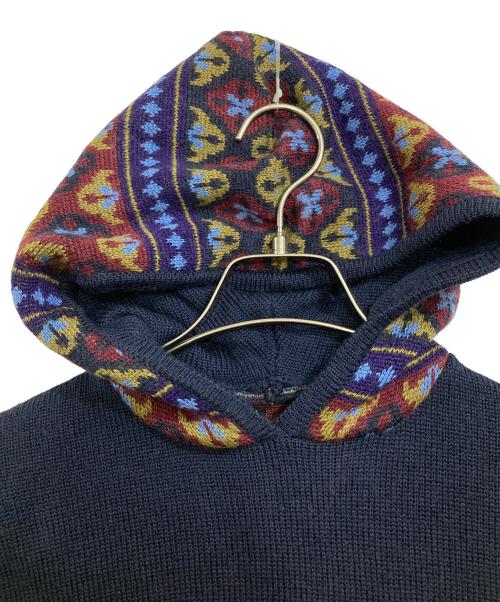 Jean Paul GAULTIER CLASSIQUE（ジャンポールゴルチエクラシック）Jean Paul GAULTIER CLASSIQUE (ジャンポールゴルチエクラシック) ウールニットパーカー ネイビー サイズ:40の古着・服飾アイテム