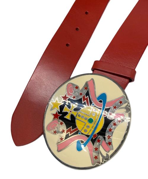 Vivienne Westwood（ヴィヴィアンウエストウッド）Vivienne Westwood (ヴィヴィアンウエストウッド) オーブバックルベルト レッドの古着・服飾アイテム