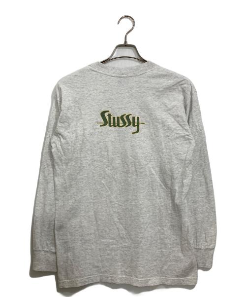 stussy（ステューシー）stussy (ステューシー) Sロゴロングスリーブカットソー グレー サイズ:Ⅿの古着・服飾アイテム