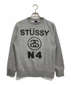 stussyステューシー）の古着「SSリンクN°4プリントスウェット」｜グレー