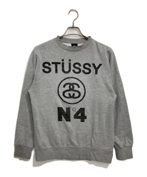 stussy（ステューシー）stussy (ステューシー) SSリンクN°4プリントスウェット グレー サイズ:Sの古着・服飾アイテム