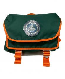 Vivienne Westwood（ヴィヴィアンウエストウッド）の古着「キャンバスラバーオーブボディバッグ」｜グリーン×オレンジ