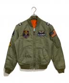 POLO RALPH LAURENポロ・ラルフローレン）の古着「リバーシブルフライトジャケット」｜カーキ