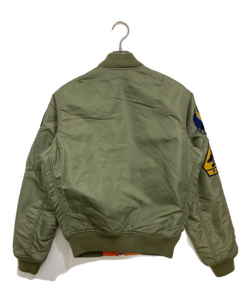 POLO RALPH LAUREN（ポロ・ラルフローレン）POLO RALPH LAUREN (ポロ・ラルフローレン) リバーシブルフライトジャケット カーキ サイズ:XSの古着・服飾アイテム