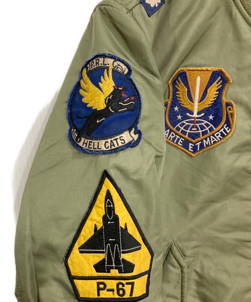 POLO RALPH LAUREN（ポロ・ラルフローレン）POLO RALPH LAUREN (ポロ・ラルフローレン) リバーシブルフライトジャケット カーキ サイズ:XSの古着・服飾アイテム