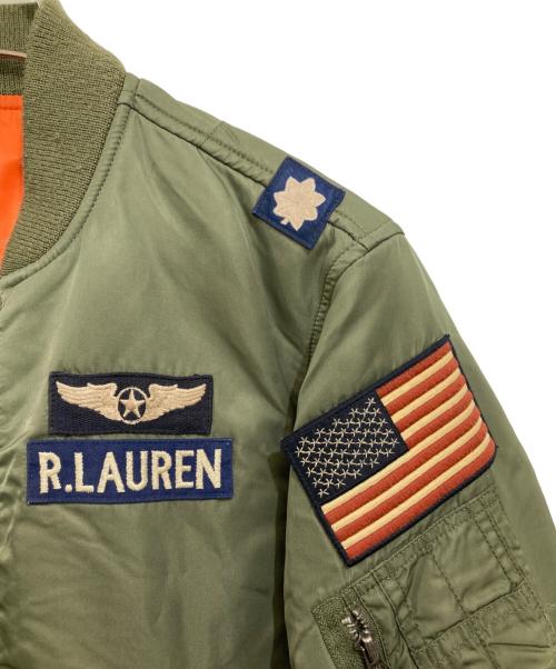 POLO RALPH LAUREN（ポロ・ラルフローレン）POLO RALPH LAUREN (ポロ・ラルフローレン) リバーシブルフライトジャケット カーキ サイズ:XSの古着・服飾アイテム