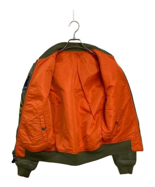 POLO RALPH LAUREN（ポロ・ラルフローレン）POLO RALPH LAUREN (ポロ・ラルフローレン) リバーシブルフライトジャケット カーキ サイズ:XSの古着・服飾アイテム