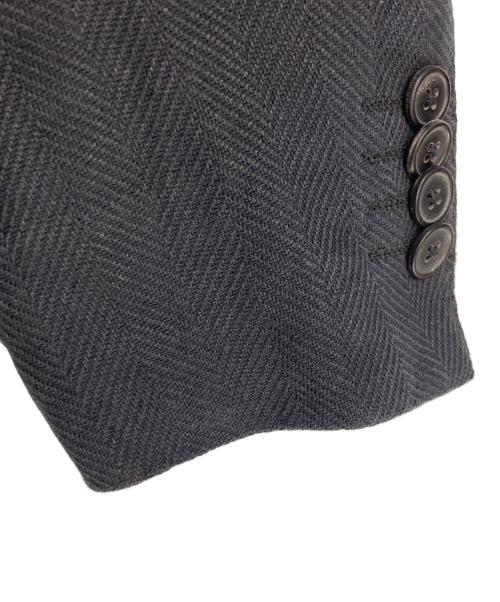 LARDINI（ラルディーニ）LARDINI (ラルディーニ) 段返りヘリンボーン3Bジャケット ブラック サイズ:44の古着・服飾アイテム