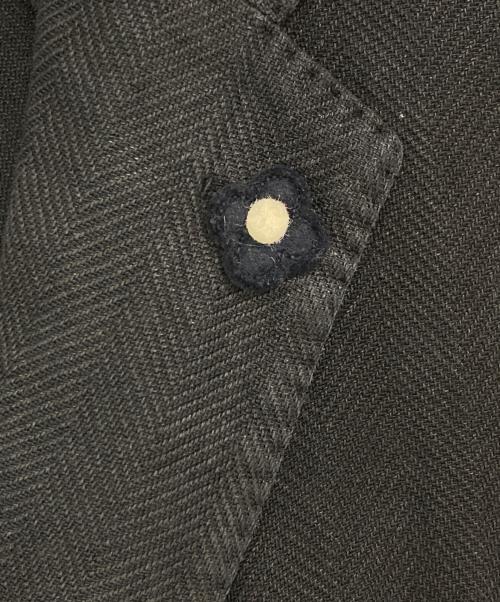 LARDINI（ラルディーニ）LARDINI (ラルディーニ) 段返りヘリンボーン3Bジャケット ブラック サイズ:44の古着・服飾アイテム