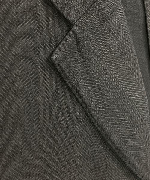 LARDINI（ラルディーニ）LARDINI (ラルディーニ) 段返りヘリンボーン3Bジャケット ブラック サイズ:44の古着・服飾アイテム