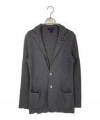 LARDINIラルディーニ）の古着「ウールミラノリブソリッド2Bニットジャケット」｜グレー