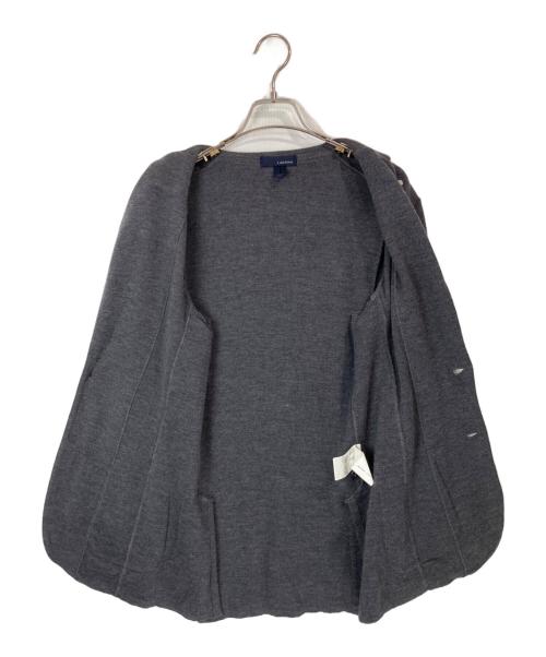 LARDINI（ラルディーニ）LARDINI (ラルディーニ) ウールミラノリブソリッド2Bニットジャケット グレー サイズ:XSの古着・服飾アイテム