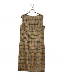 BURBERRY LONDON（バーバリーロンドン）の古着「ノヴァチェックノースリーブワンピース」｜ベージュ