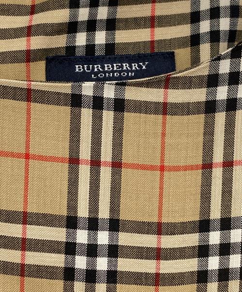 BURBERRY LONDON（バーバリーロンドン）BURBERRY LONDON (バーバリーロンドン) ノヴァチェックノースリーブワンピース ベージュ サイズ:42の古着・服飾アイテム
