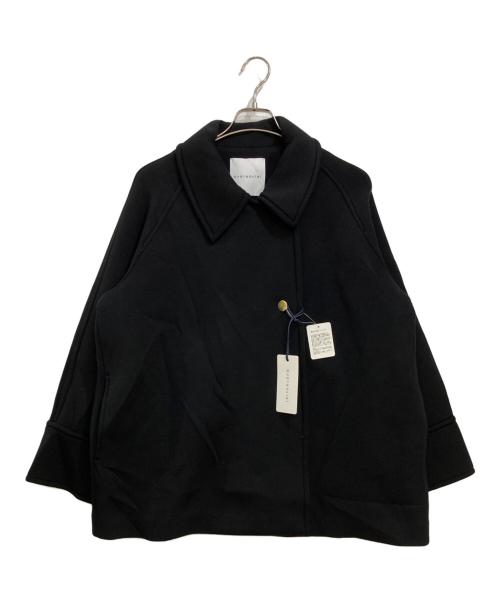 quaranciel（カランシエル）quaranciel (カランシエル) ダンボールステンカラージャケットコート ブラック サイズ:FREEの古着・服飾アイテム