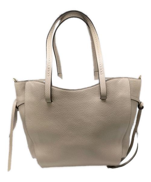 LORISTELLA（ロリステッラ）LORISTELLA (ロリステッラ) 2WAYレザートートバッグ ベージュの古着・服飾アイテム