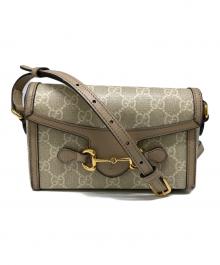 GUCCI（グッチ）の古着「グッチ ホースビット 1955ミニバッグ」｜ベージュ
