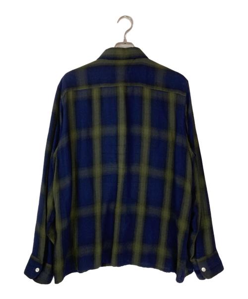 Needles（ニードルズ）Needles (ニードルズ) Classic Shirt - R/W Ombre Plaid Jq グリーン×ブルー サイズ:Lの古着・服飾アイテム